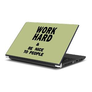Bluegape Work Hard Quote Laptop Skin LS00003106 Green available at ...