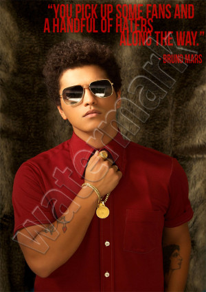 Bruno Mars Fans And Haters Quote Poster