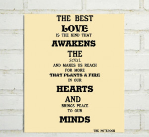 ... Love Quote Print Sign Wall Art Movie poster (Vintage Cream Background