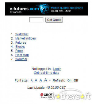 Get delayed mobile quotes and charts for futures, forex and stocks.