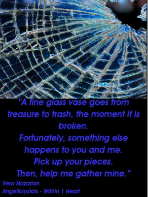 fine glass vase goes from treasure to trash, the moment it is ...