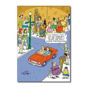 Recession Upside Funny Happy Birthday Greeting Card Office Products