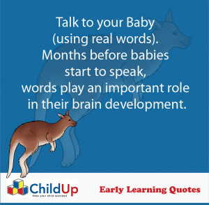 ChildUp Early Learning Quote #103 – Talk to your Baby