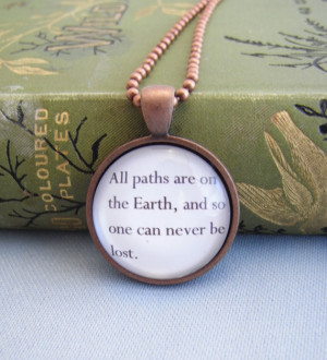 inspirational quote jewelry, quote pendant, bon voyage gift ...
