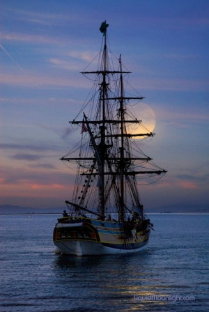 Beautiful Moon and sail boat. Go to www.YourTravelVideos.com or just ...