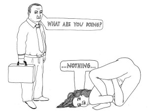 yoga humor... Why I don't let my husband near me when I'm doing yoga!