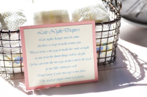 ... for parents to read during midnight diaper changes! LOVE. #babyshower