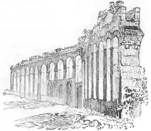 Ancient Roman Aqueduct Sketch