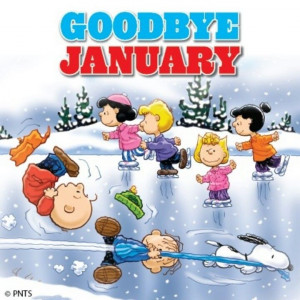 Goodbye January quotes quote winter months charlie brown snoopy ...