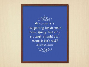 Harry Potter Quote Poster, Albus Dumbledore Quote, Movie Quote, Art ...