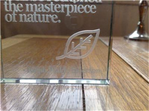... Glass Engraved Message for a friend with Ralph Waldo Emerson Quote