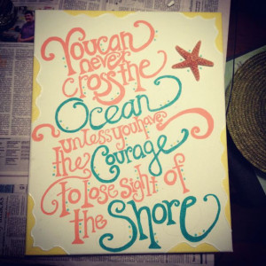 Beach quote I painted for my room!