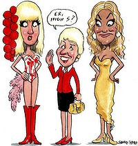 Power on parade ... Lady Gaga, Gail Kelly and Beyonce. Illustration ...