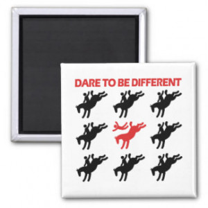 Be Different - Funny Horse Saying Refrigerator Magnet