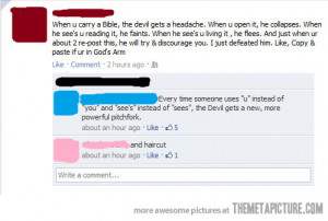 Funny photos funny Bible Facebook quote reply