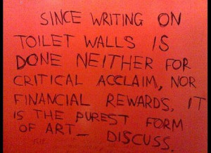 Unique Bathroom Graffiti: Clever or Crass?