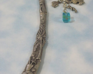 Beach Memories Silver Bookmark w/Cr ystals and Charms ...