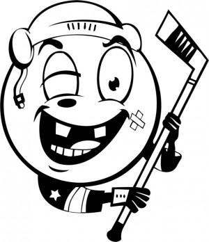 Wall Decals and Stickers - Funny Face Play Hockey