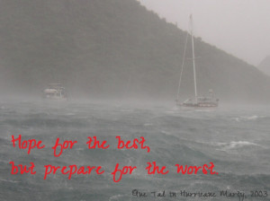 ... tips on preparing for a hurricane aboard a boat from TheBoatGalley.com