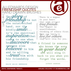 Friendship Quotes Brushes and Stamps