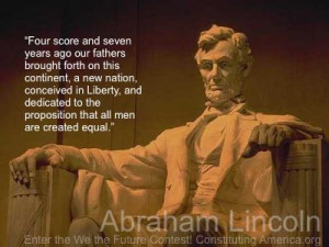 Four score and seven years ago our fathers brought forth on this ...