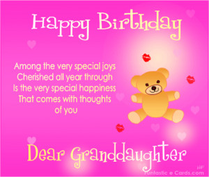 Happy Birthday Granddaughter Verses | FREE online FAMILY Birthday ...