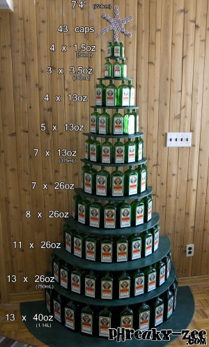 Xmas Jäger-Tree (Christmas tree ofJägermeister bottles - pictures ...