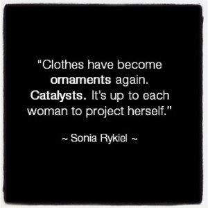 ... up to each woman to project herself.