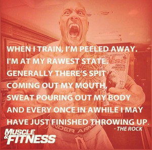 Dwayne Johnson Musle Fitness Motivation Gym Quote