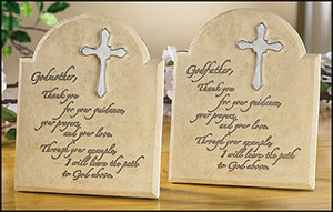 godparents plaque set the perfect gift for new godparents