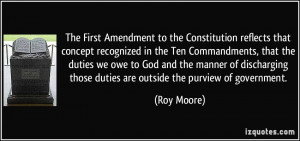 The First Amendment to the Constitution reflects that concept ...