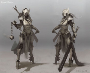 Demon Hunter Armour 1 by Bri-in-the-Sky female fighter knight sword ...