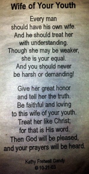 Treat your wife well!Be A Man, Clever Quotes, Marriage Relationships ...