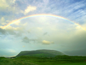 rainbows clouds over knoicknara ( strandhill rainbows clouds over ...