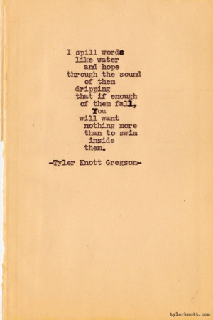 art lit poetry poem Tyler Knott Gregson Typewriter Series