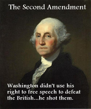 Washington didn't use his right to free speech to defeat the British ...