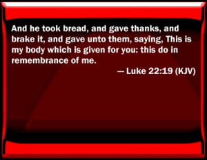 Luke 22:19 Bible Verse Slides