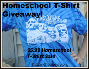 Review/Giveaway of Homeschool T-Shirt and $5.99 Sale!