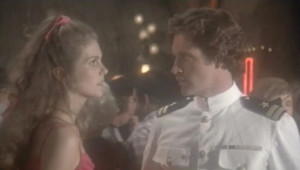 ... Hagerty (Elaine) and Robert Hays (Ted Striker) in Airplane! (1980