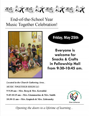 End-of-the-School Year Celebration-Friday, May 25th!
