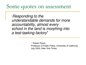 Some quotes on assessment - Special Education by yaofenji