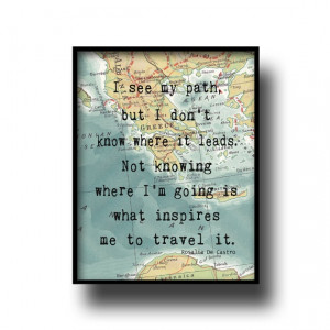 ... typography quote home decor poster rosalia de castro. #inspiration