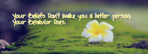 Beautiful Behavior Quote Cover Photo Fb