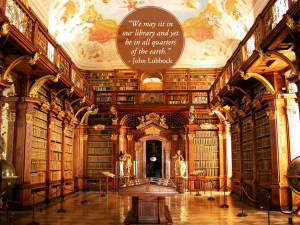 John Lubbock library quote on photo of Melk Monastery Library ...