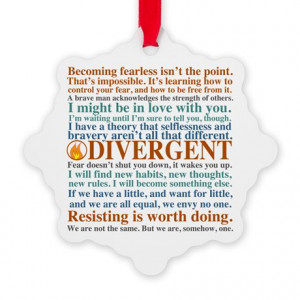 Divergent Quotes Snowflake Snowflake Ornament