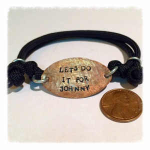 The outsiders quote, lets do it for johnny, flattened penny bracelet