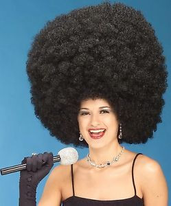 ... Black-Jumbo-Mega-Clown-70s-Funny-Disco-Afro-Hair-Costume-Accessory-Wig