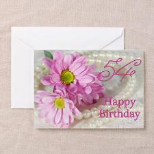 54th Birthday card with daisies Greeting Cards (Pk for