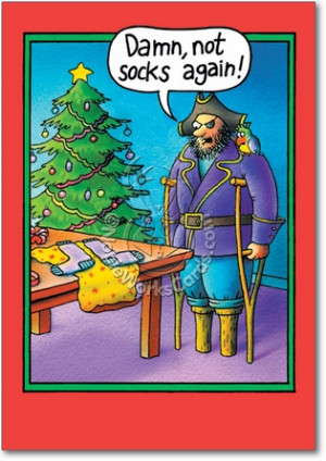 Leg Socks Inappropriate Humor Merry Christmas Greeting Card Nobleworks ...