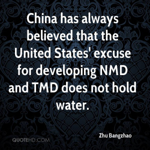 Has Always Believed That The United States’ Excuse For Developing ...